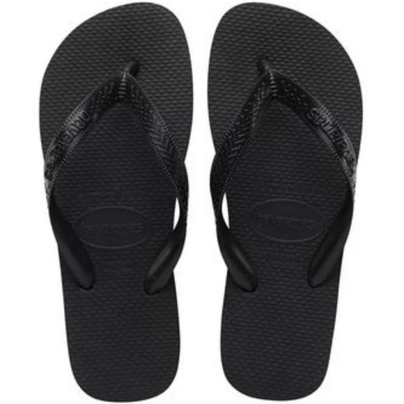 Havaianas Shoes - Havaianas Womens Thong Flip Flops Black NWT